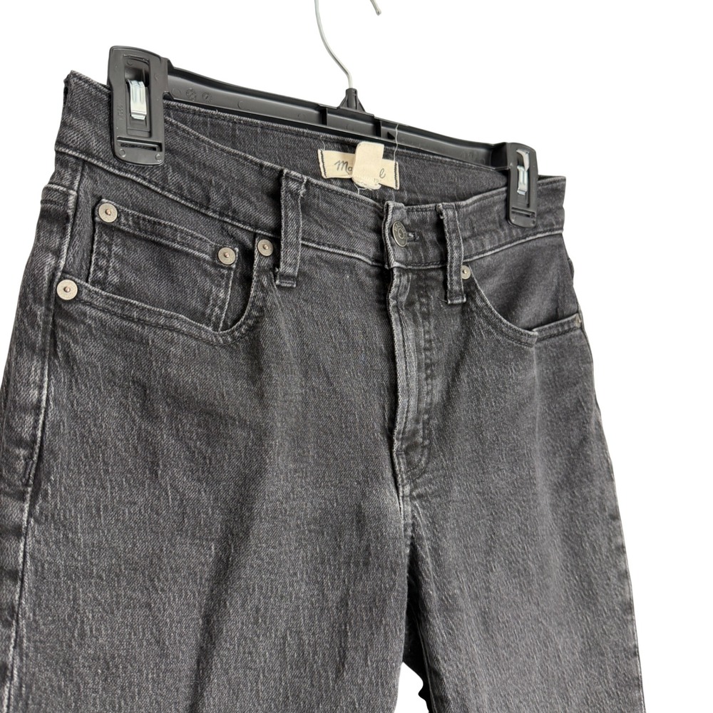Madewell The Mid-Rise Perfect Vintage Jean Faded Black Straight Leg Size 25